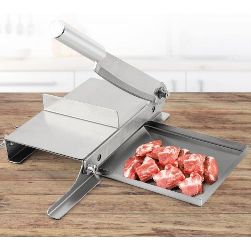  [아마존베스트]CGOLDENWALL Manual Ribs Meat Slicer Household Stainless Steel Bone Cutting Slicing Machine Chicken Lamb Chops Ribs Herb Pastry Cutter for Home Cooking
