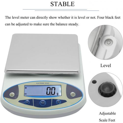  CGOLDENWALL High precision analytical electronic balance laboratory jewelry scalesprecision gold scalesClark scales kitchen precision weighing electronic scales 0.1g Pan size: 180 140mm (10kg,