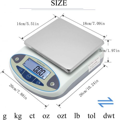  CGOLDENWALL High precision analytical electronic balance laboratory jewelry scalesprecision gold scalesClark scales kitchen precision weighing electronic scales 0.1g Pan size: 180 140mm (10kg,