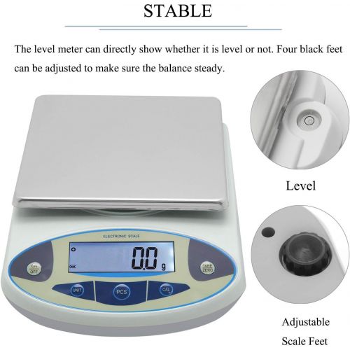  CGOLDENWALL High precision analytical electronic balance laboratory jewelry scalesprecision gold scalesClark scales kitchen precision weighing electronic scales 0.1g Pan size: 180 140mm (10kg,