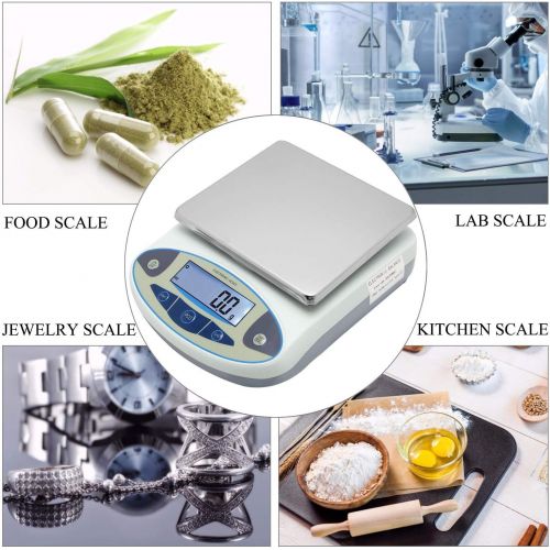  CGOLDENWALL High precision analytical electronic balance laboratory jewelry scalesprecision gold scalesClark scales kitchen precision weighing electronic scales 0.1g Pan size: 180 140mm (10kg,