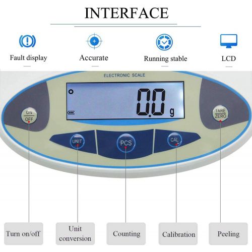  CGOLDENWALL High precision analytical electronic balance laboratory jewelry scalesprecision gold scalesClark scales kitchen precision weighing electronic scales 0.1g Pan size: 180 140mm (10kg,