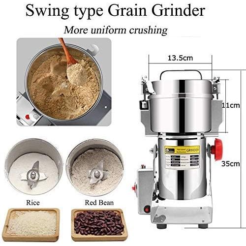  CGOLDENWALL 400g stainless steel high-speed grain grinder mill family medicial Cereal Grain mill machine spice Herb Grinder grain grinder pulverizer 110v220v gift for mom, wife