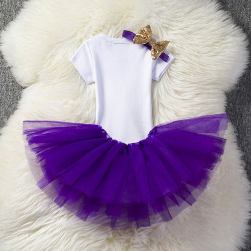  CH&Q Newborn Baby Its My 1st/2nd Birthday Party Cake Smash Shinny Sequin Bow Tie Tulle Tutu Girl Princess Dress Romper