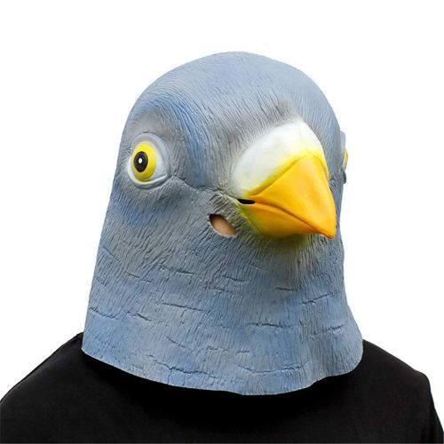  CHAI Halloween Props Funny Cosplay Pigeon Mask Party Tidy Latex Props Costume Ball Headgear (Color : A)