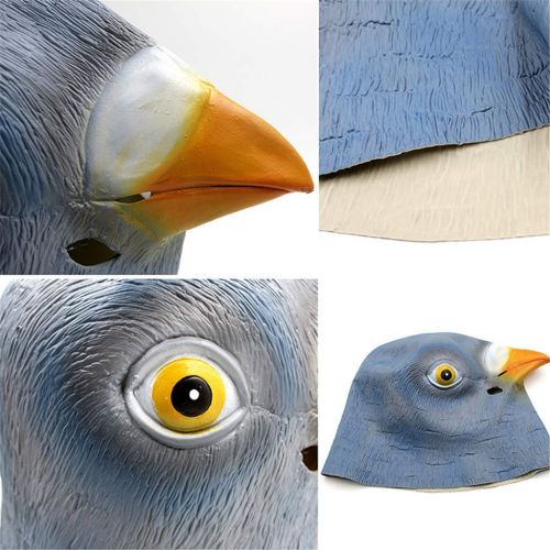  CHAI Halloween Props Funny Cosplay Pigeon Mask Party Tidy Latex Props Costume Ball Headgear (Color : A)