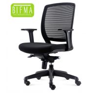CHAIRLIN Chairlin Ergonomic Office Chair with Arms Mid Back Task Chair Conference Chair Black