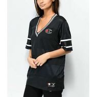 CHAMPION Champion Logo Black Mesh V-Neck Jersey