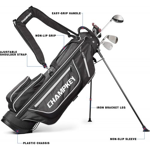  [아마존베스트]Champkey PRO Lightweight Golf Stand Bag - Easy to Carry & Durable Pitch Golf Bag  Golf Sunday Bag Ideal for Golf Course & Travel