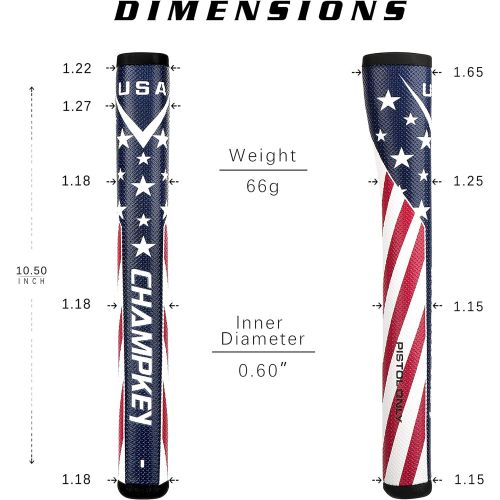  CHAMPKEY USA Pistol Golf Putter Grip Comfortable Polyurethane and Lightweight Putter Grips