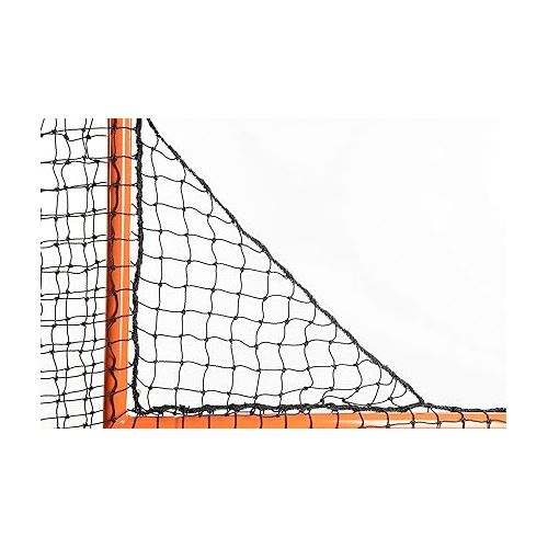  CHAMPRO Brute Pitcher’s Safety Steel Frame Protective L-Screen, Baseball/Softball Batting Cage Net, 7’ x 7’, ORANGE