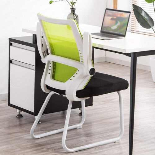  CHANG-Chairs Office Chair, Color Net Breathable Conference Chair Adjustable Armrest Comfortable Support Hand Waist Computer Chair (Color : Green)