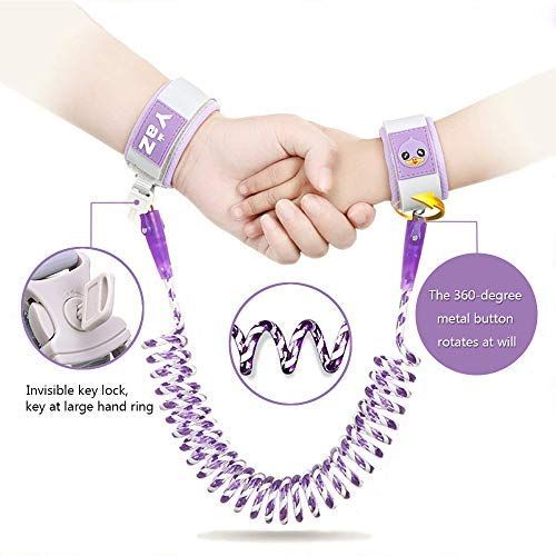  [아마존베스트]CHANGSHENG Safety Wrist Link for Toddlers,2 Pack 2.5M / 8.2 ft 360°Rotate Night Vision Anti Lost Wrist Link,Child Lock Wrist Band