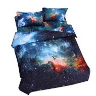 CHANS%C2%AE Cliab Galaxy Bedding Kids Boys Girls Full Size Outer Space Duvet Cover Set 7 Pieces(Fitted Sheet Included)