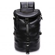 CHAO RAN Men Large Travel Duffle Gym Luggage Bag Leather Backpack School Handbag