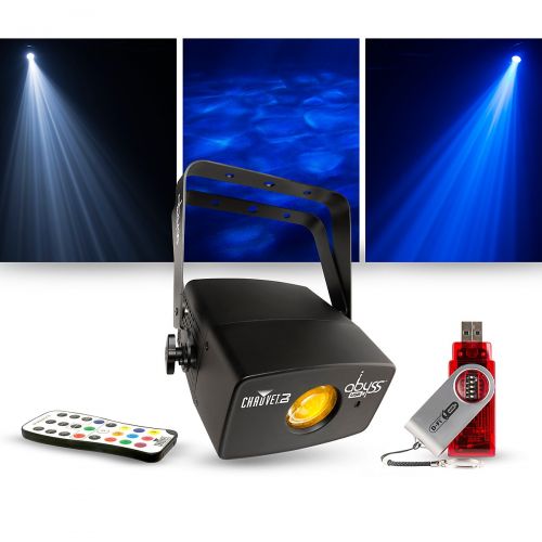  CHAUVET DJ Lighting Package with Abyss USB Multicolored Water Effect with IRC-6 and D-Fi Controllers