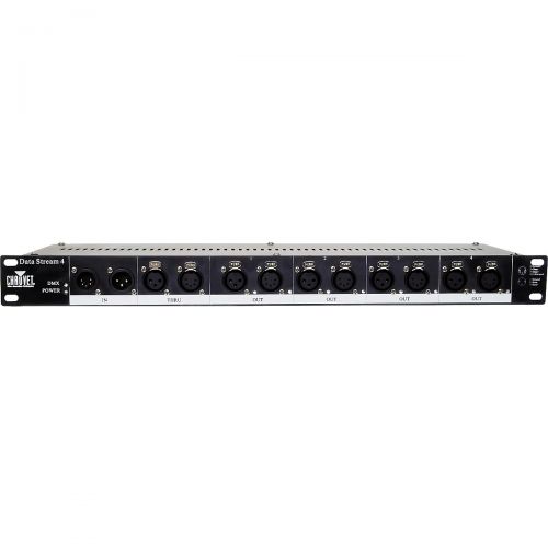  CHAUVET DJ},description:The Chauvet Data Stream 4 is a universal DMX-512 optical splitter with 1 input to 4 outputs (3-pin and 5-pin). The Data Stream splitters additional through-