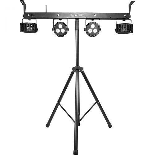  CHAUVET DJ},description:GigBAR Flex is an ultra-convenient 3-in-1 lighting system featuring a pair of RGB LED Derby effects, RGB+UV LED PARs, and W+UV LED strobes. A pass-through m