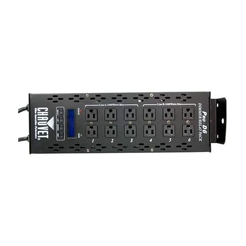  CHAUVET DJ Pro-D6 DMX-512 Dimmer/Switch Pack (6-Channel) | LED Light Controllers, BLACK