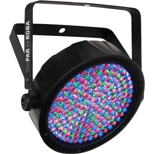  CHAUVET DJ SlimPAR 64 RGBA LED PAR Wash Light with DMX Control (2-Pack)