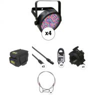 CHAUVET DJ SlimPAR 56 Complete Kit (4 Pack)