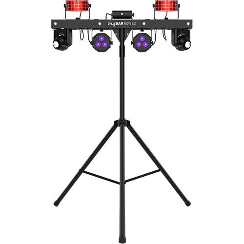  CHAUVET DJ GigBAR Move ILS 5-in-1 Lighting System with Moving Heads, Pars, Derbys, Strobe, and Laser Effects