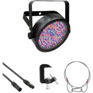 CHAUVET DJ SlimPAR 56 RGB LED PAR Kit with DMX Cable, Clamp, and Safety Cable (Black)