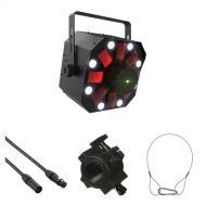 CHAUVET DJ Swarm 5 FX ILS 3-in-1 Multi-Effects Kit with DMX Cable, O-Clamp, and Safety Cable