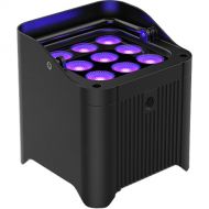 CHAUVET DJ Freedom Par H9 IP X4 Battery-Powered IP54 RGBAW+UV LED PAR Kit with Bag, Remote, and Multi-Charger (4-Pack)