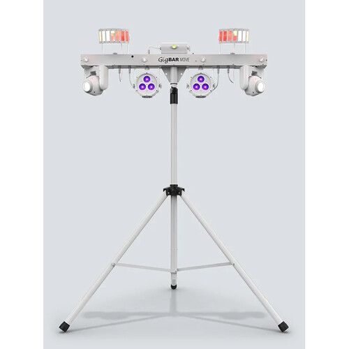  CHAUVET DJ GigBAR Move 5-in-1 Lighting System with Moving Heads, Pars, Derbys, Strobe, and Laser Effects (White)