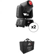 CHAUVET DJ Intimidator Spot 160 LED Moving Head Light Fixture Kit with Bag (2-Pack)
