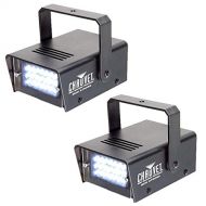 2) CHAUVET DJ CH730 Adjustable 1-12 Flash/Sec Mini Strobe LED Club Light Effects