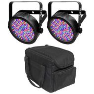 Chauvet DJ SlimPar 56 LED DMX SlimPar Can Light Effect (2 Pack) + Transport Bag