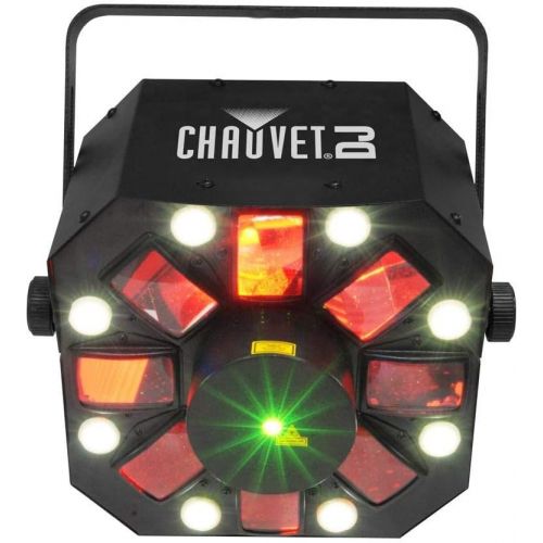  CHAUVET DJ Chauvet DJ SWARM 5 FX RGBAW LED Active Derby, Strobe Laser Light Party Effect (4 Pack)