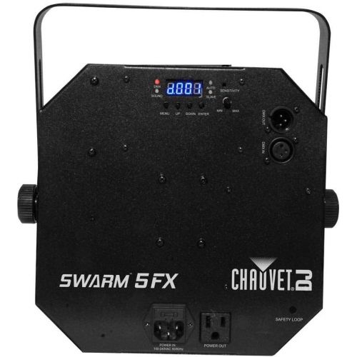  CHAUVET DJ Chauvet DJ SWARM 5 FX RGBAW LED Active Derby, Strobe Laser Light Party Effect (4 Pack)