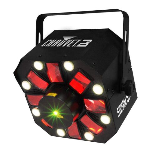  CHAUVET DJ Chauvet DJ Swarm 5 FX LED Derby Laser Light Effect + Hurricane H700 Fog Machine