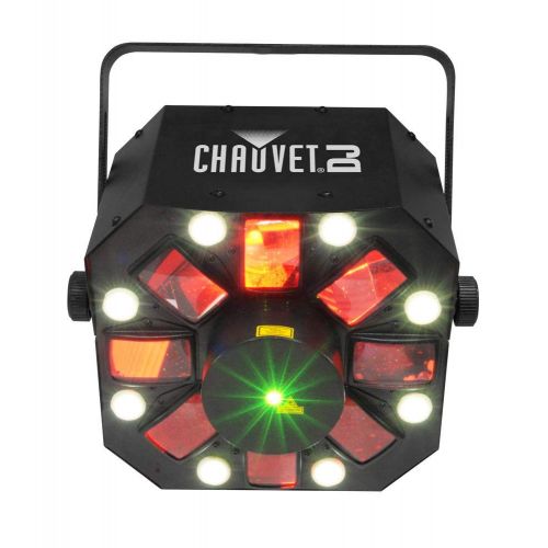  CHAUVET DJ Chauvet DJ Swarm 5 FX LED Derby Laser Light Effect + Hurricane H700 Fog Machine
