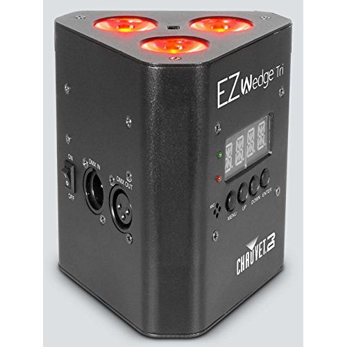  CHAUVET DJ EZwedge Tri Battery-Operated Tri-Color LED Wash Light wInfared Remote Control