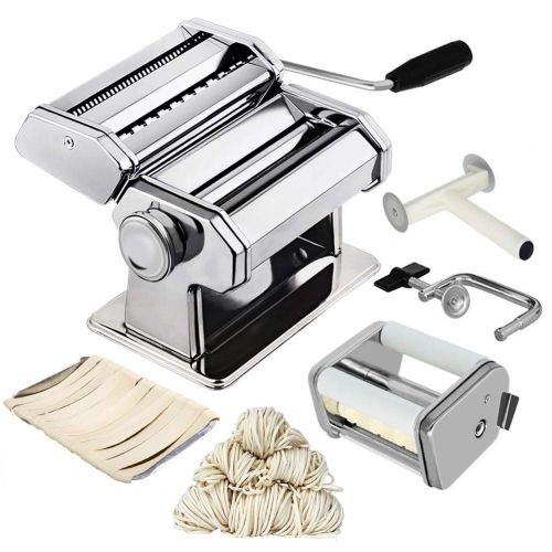  CHEFLY chefly Pasta Ravioli Maker Set All in One 9Dicke Einstellungen fuer selbstgemachte Fettuccine Spaghetti Lasagne Teig Roller Press Cutter Nudeln machen Maschine P1802