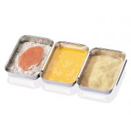 CHEFS Stainless-Steel Breading Trays, Set of 3