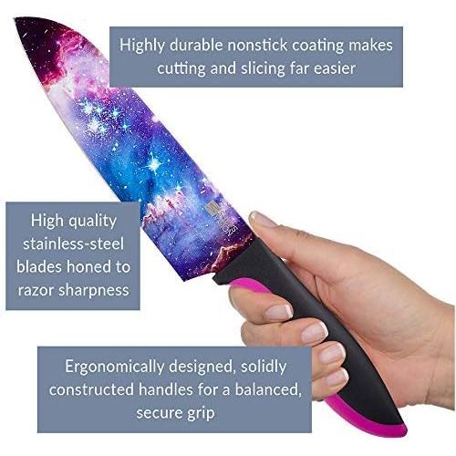  [아마존베스트]Chef's Vision Cosmos Kitchen Knife Set in Gift Box - Color Chef Knives - Cooking Gifts for Husbands and Wives, Unique Wedding Gifts for Couple, Birthday Gift Idea for Men, Housewarming Gift New