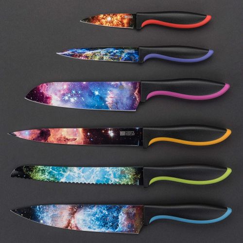  [아마존베스트]Chef's Vision Cosmos Kitchen Knife Set in Gift Box - Color Chef Knives - Cooking Gifts for Husbands and Wives, Unique Wedding Gifts for Couple, Birthday Gift Idea for Men, Housewarming Gift New