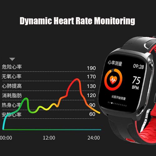  CHENG Fitness-Uhr mit Herzfrequenzmesser Wasserdichter Schrittzahler Schlafmonitor-Aktivitats-Tracker