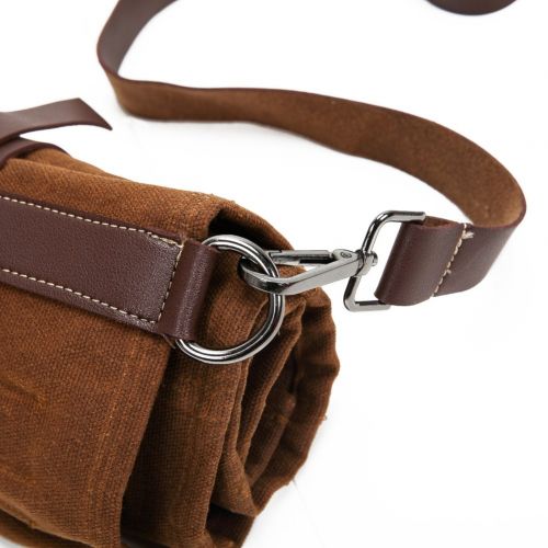  CHENG YI 16 Oz Waxed Canvas Fabric Chef Knife Roll Waterproof Multi Purpose Knife Storage Bag with Portable Handle & Adjustable Shoulder Strap CYDD10