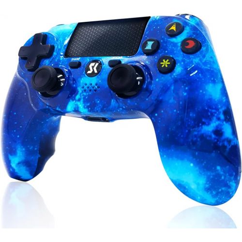  [아마존베스트]CHENGDAO PS4 Controller Wireless Gamepad for Playstation 4/Pro/Slim/PC and Laptop with Motion Motors, Audio Function, Mini LED Indicator, USB Cable and Anti-Slip - Blue