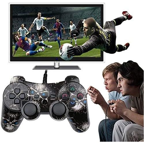  [아마존베스트]CHENGDAO PS3 Controller Wireless Dual Shock Gamepad for Sony Playstation 3 with Charging Cord (Skull)