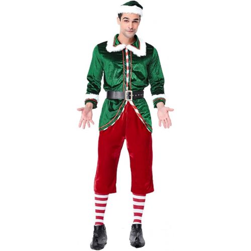  CHENMA Elf Costume Adult Deluxe Santa Cosplay Suit Christmas Costume Men Women