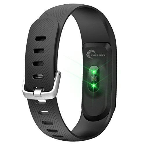  CHEREEKI Fitness Armband, Fitness Tracker mit Wasserdichtem IP67, Pulsmesser, Musiksteuerung, Schlaftracker