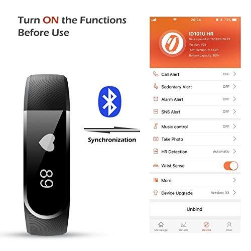  CHEREEKI Fitness Tracker [Verbesserte Version] mit Herzfrequenzmesser, IP67 Wasserdicht Aktivitatstracker Sport Uhr Schrittzahler