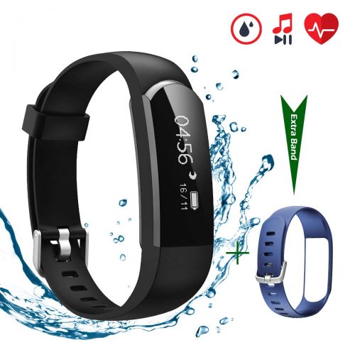  CHEREEKI Fitness Tracker [Verbesserte Version] mit Herzfrequenzmesser, IP67 Wasserdicht Aktivitatstracker Sport Uhr Schrittzahler